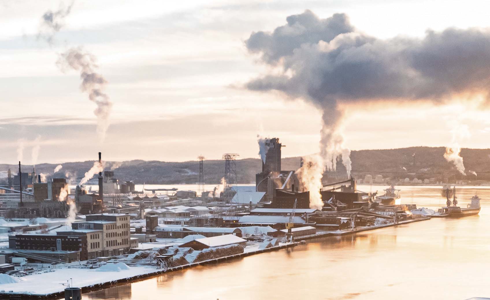 Bilde av fabrikker på Herøya