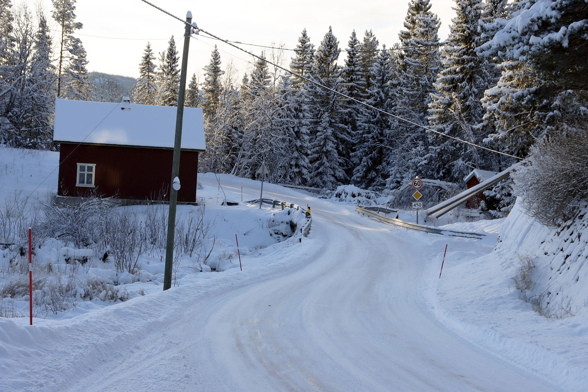 Fylkesveg 450 Eidsborg ved Vrengen bru som skal erstattes. Ny reguleringsplan lages.