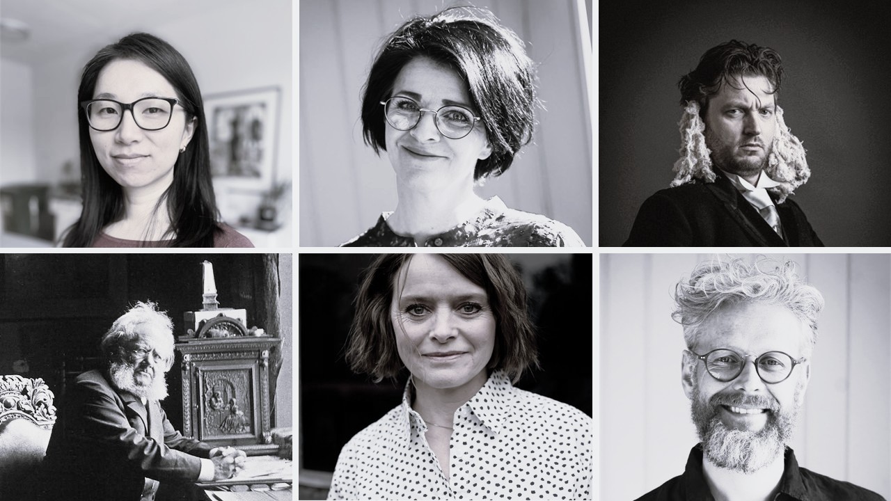 Bildet av fem personer er satt sammen til et kollasj. De fem skal ha innlegg på Ibsen-konferansen Bukkespranget 2026.