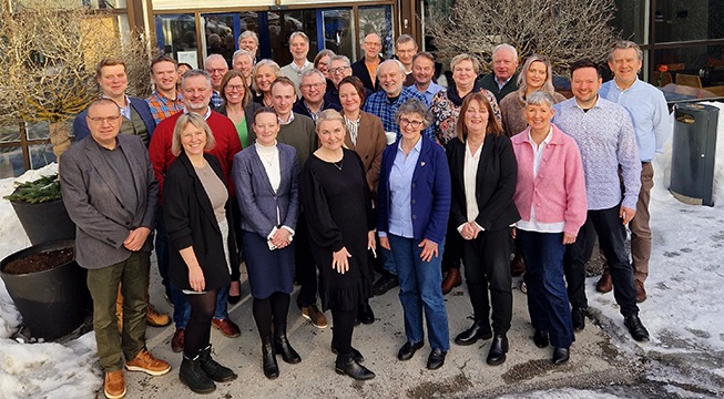 Gruppebilde av deltagerne i første møte i Telemark Næringskollegiet